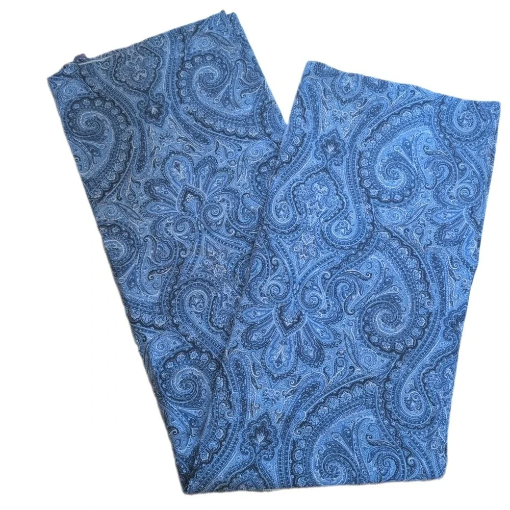 Lauren Ralph Lauren Shower Curtain Blue Paisley Cotton Square 72x72